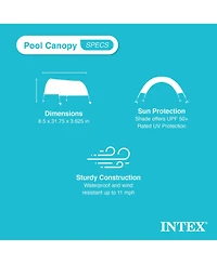 Intex 28054E Protective Canopy for 9 Foot or Smaller Rectangular Swimming Pools