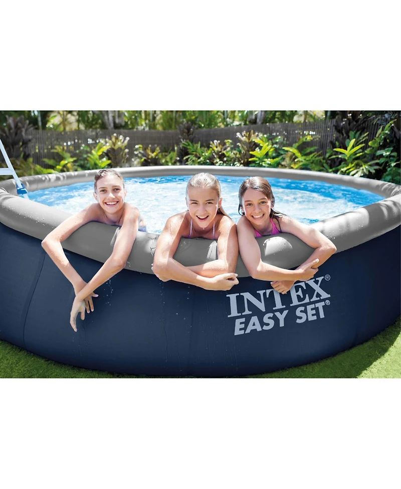Intex Easy Set 15' x 42" Round Inflatable Outdoor Above Ground Swimming Pool Set