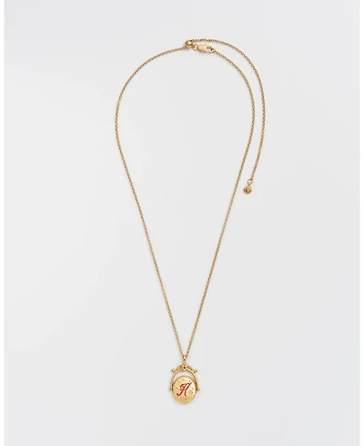 Fable England K Initial Kalmia Gold Spinner Chain Necklace