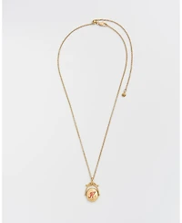 Fable England K Initial Kalmia Gold Spinner Chain Necklace