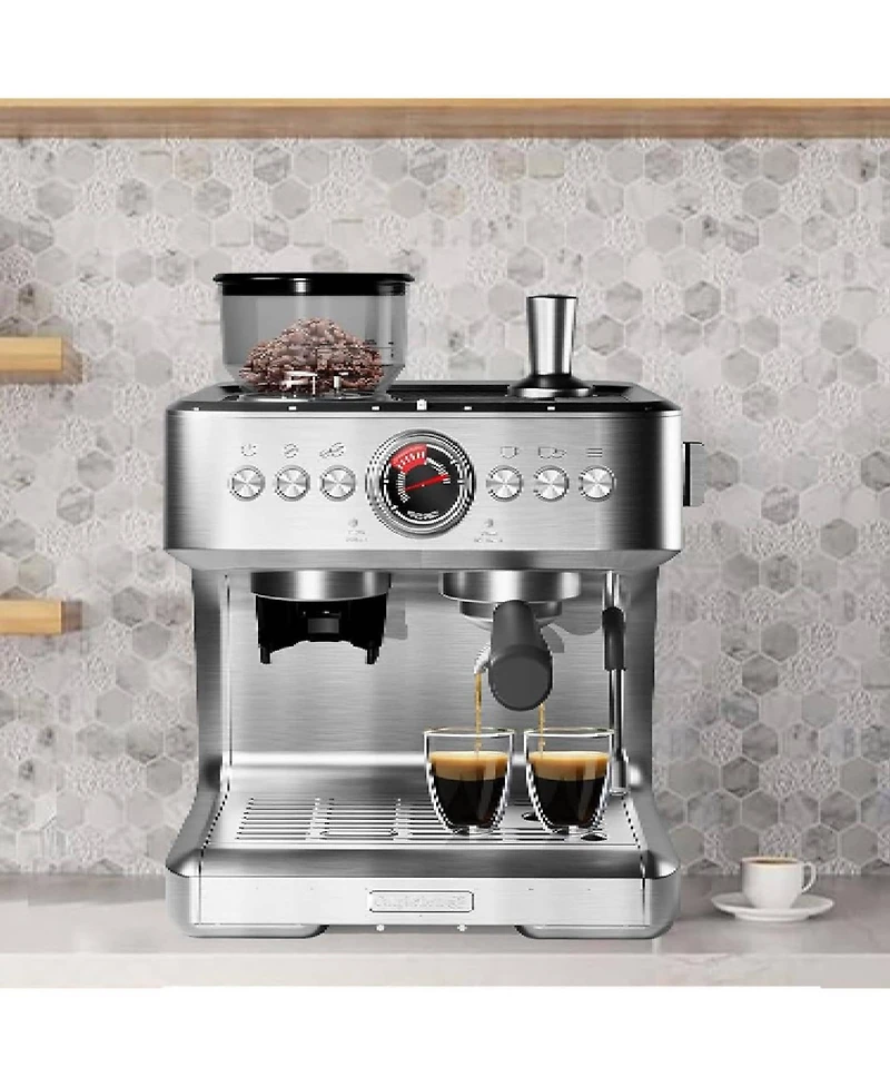 gaomon 20 Bar Professional Coffee Maker, Espresso Coffee Machine, Built-in Coffee Grinder