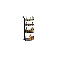 Gaomon Over The Door Pantry Organizer with Removable Baskets and Suction Cups, 4 Tier, Metal Storage Rack for Kitchen Closet Bathroom