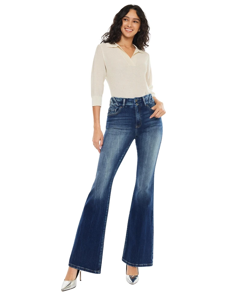 KanCan Women's Michelle High Rise Flare Jeans