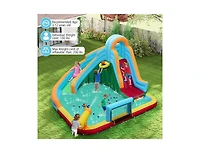 Slickblue Kids Water Slide Bounce House 6-in-1 with Climbing Wall and Pool