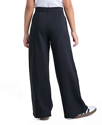 adidas Girls' 8-16 Elastic Waistband Wide-Leg Fleece Pants