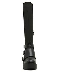 Madden Girl Women's Kuddle Buckle Platform Lug Knit Boots