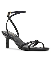 Madden Girl Women's Red Strappy Knot Stiletto Heel Dress Sandals