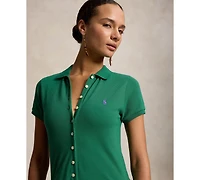 Polo Ralph Lauren Women's Hybrid Mesh Collar A-Line Dress