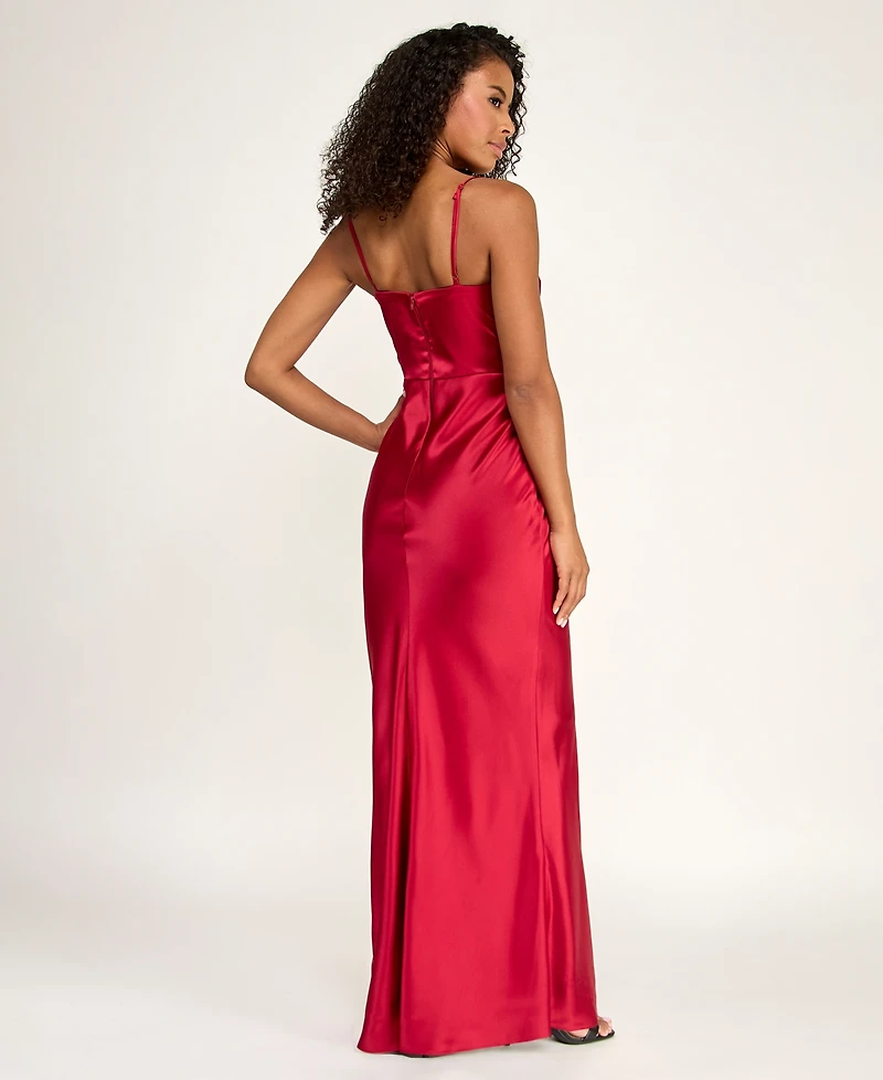 Seni & Cade Juniors' Open-Front Sleeveless Ball Gown