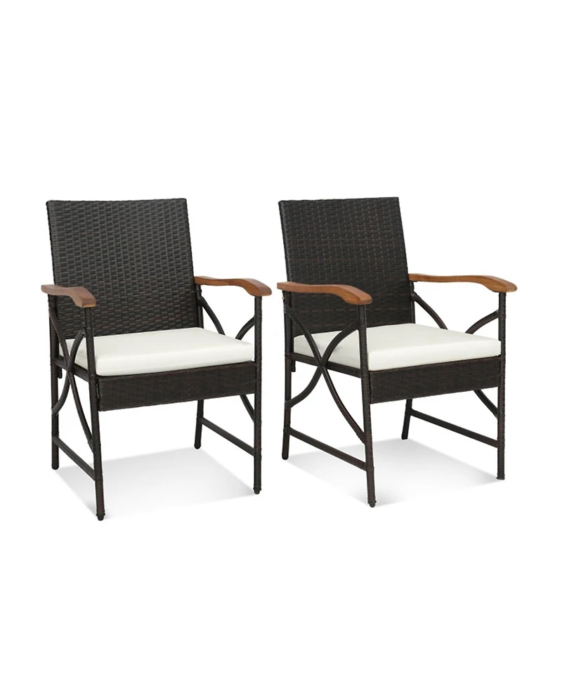 Clihome 7-Piece Outdoor Dining Set with Acacia Wood Table