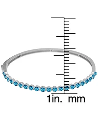 Macy's Blue Topaz (2.31 ct. t.w.) Bangle Bracelet in Sterling Silver