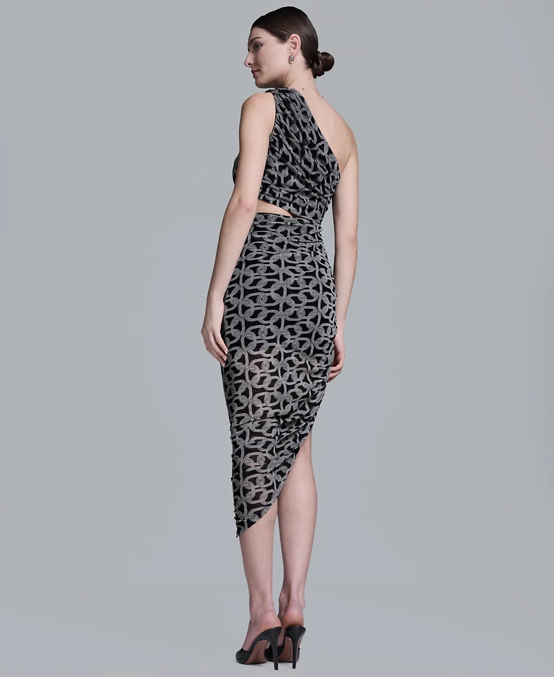 Bcbg Women's One-Shoulder Midi Dress