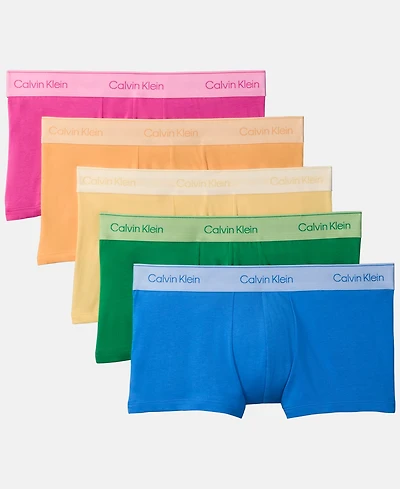 Calvin Klein Men's Icon Cotton Stretch Low Rise Trunks, 5-Pack
