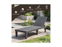 Boyel Living Outdoor Chaise Lounge Chair with 5 Positions Adjustable Backrest