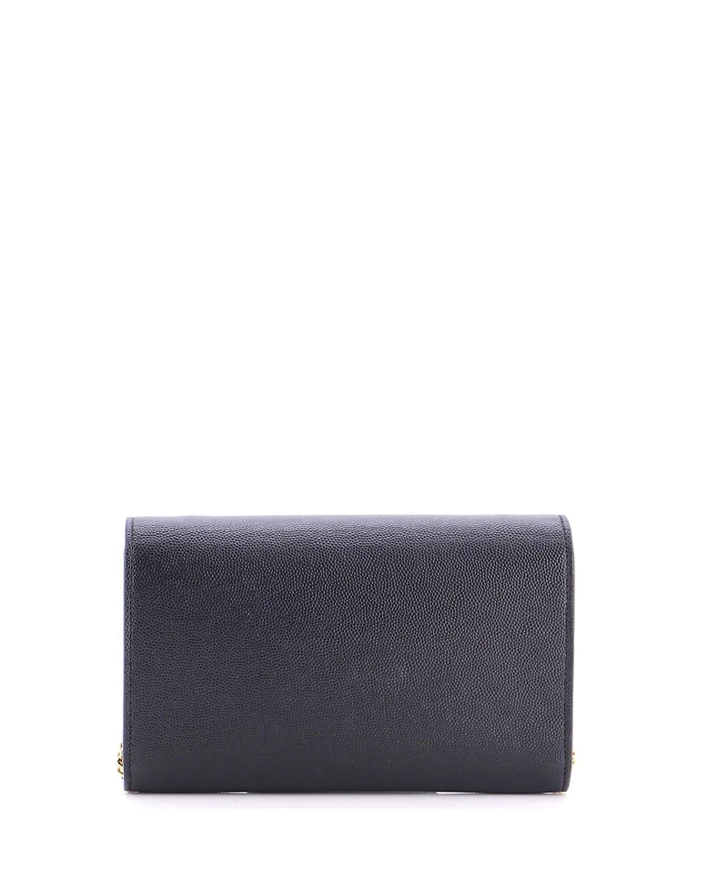 Pre-Owned Saint Laurent Uptown Chain Wallet Leather