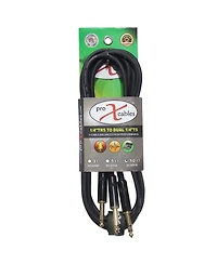 ProX Xc-SYP10 10' 1/4" Trs-m Stereo to Dual 1/4" Ts-m Unbalanced High Performance Audio Y Cable