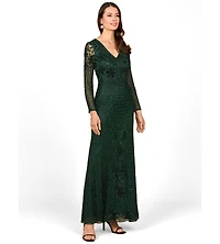 Lara Women's Long Sleeve Beaded Maxi Gown
