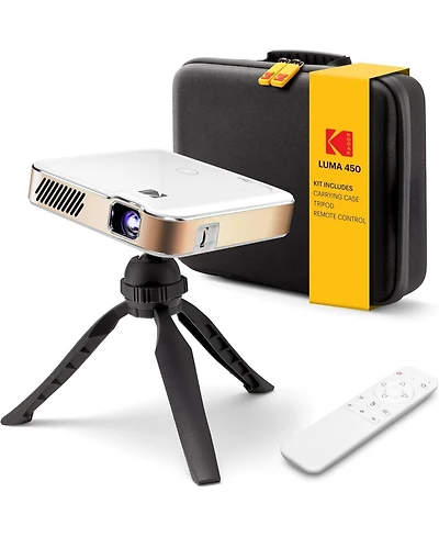Kodak Luma 450 Smart Projector, Full Hd Portable Pico Projector with Tripod, Remote and Carrying Case