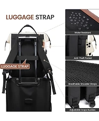Lovevook Laptop Backpack for Women, 15.6 Inch Work Business Backpacks Purse With Large Capacity, Waterproof Nurse Bag College Bookbag