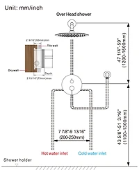 Everstrein Pressure Balance Shower System with 10" Rainfall Faucet and Handheld Spray