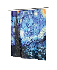 Carnation Home Fashions "The Starry Night" Museum Collection Fabric Shower Curtain