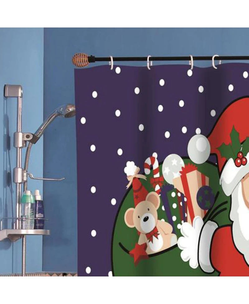 Carnation Home Fashions "Up on the Rooftop" Fabric Shower Curtain
