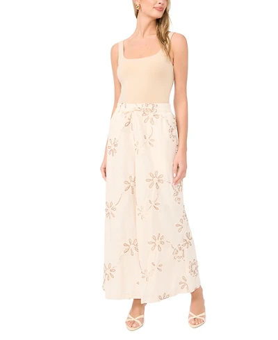 Vince Camuto Women's Angled-Hem Elastic-Waist Pants