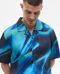 Mode of One Men's Printed Camp Shirt, Macy's Exclusive