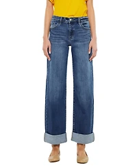 KanCan Essential Women's Ivanna High Rise Wide Jeans