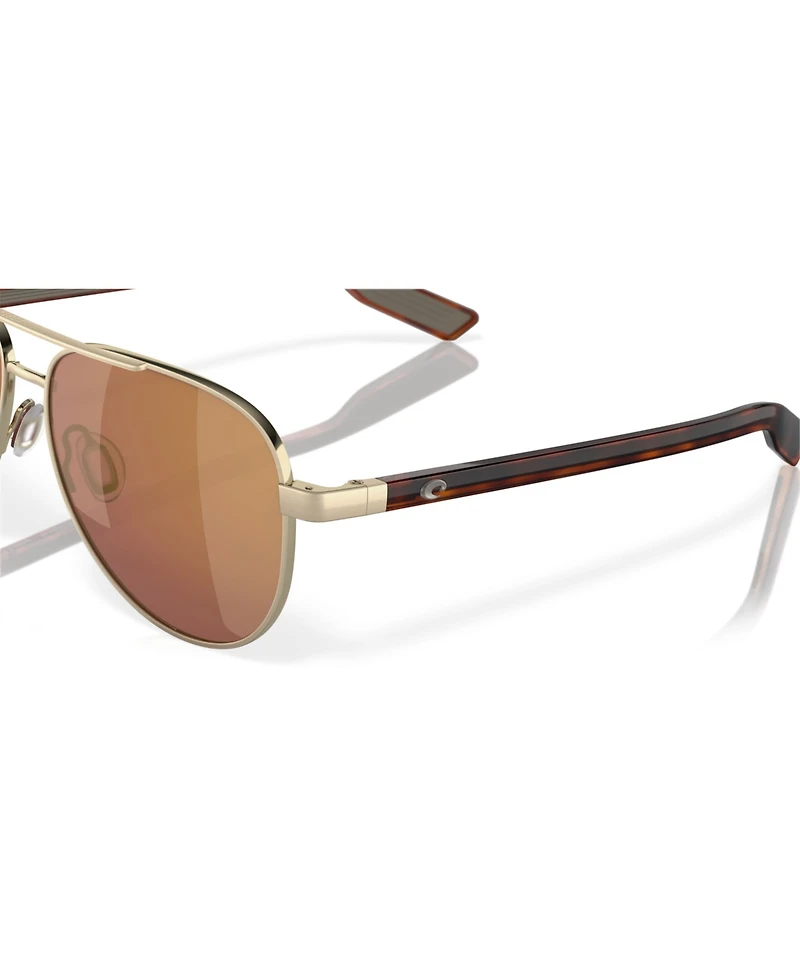 Costa Del Mar Unisex Peli Polarized Pilot Sunglasses, 6S4002