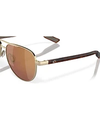 Costa Del Mar Unisex Peli Polarized Pilot Sunglasses, 6S4002