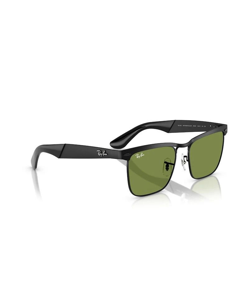 Ray-Ban Unisex Wayfarer Deluxe Square Sunglasses, RB3875