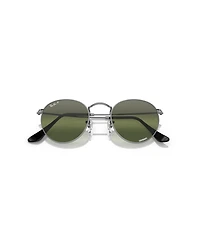 Ray-Ban Men's Polarized Round Metal Polarized Lenses Sunglasses, RB3447