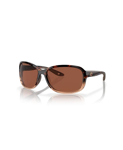 Costa Del Mar Women's Polarized Square Sunglasses, Seadrift 6S9114