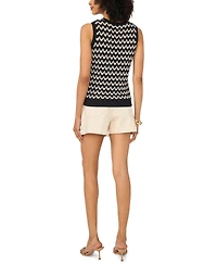 1.state Women's Chevron Crewneck Sweater Tank Top