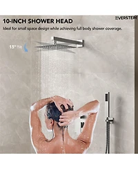 Everstrein 10" Rain Shower Head High Pressure Wall Mount Shower System Bathroom Shower Faucet Set