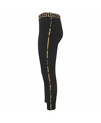 Pre-Owned Versace Women's Grecca Border Band Jersey Gym Leggings