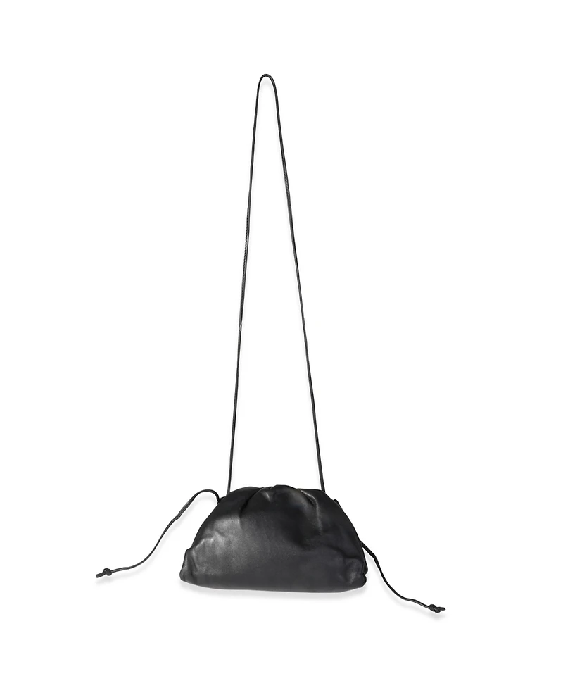 Pre-Owned Bottega Veneta Black Calfskin Mini Pouch Bag