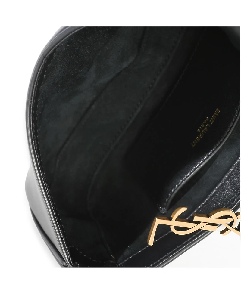 Pre-Owned Saint Laurent Black Smooth Calfskin Mini Le 5 A 7 Hobo