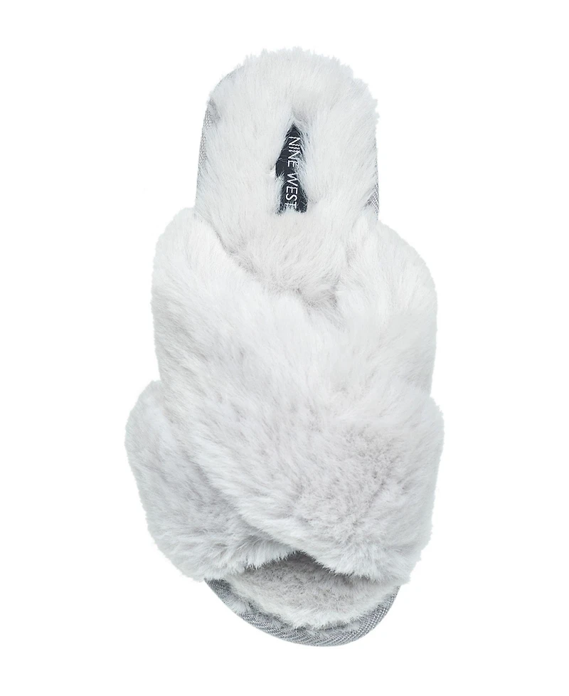 Nine West Women's X-Band Faux Fur Slippers