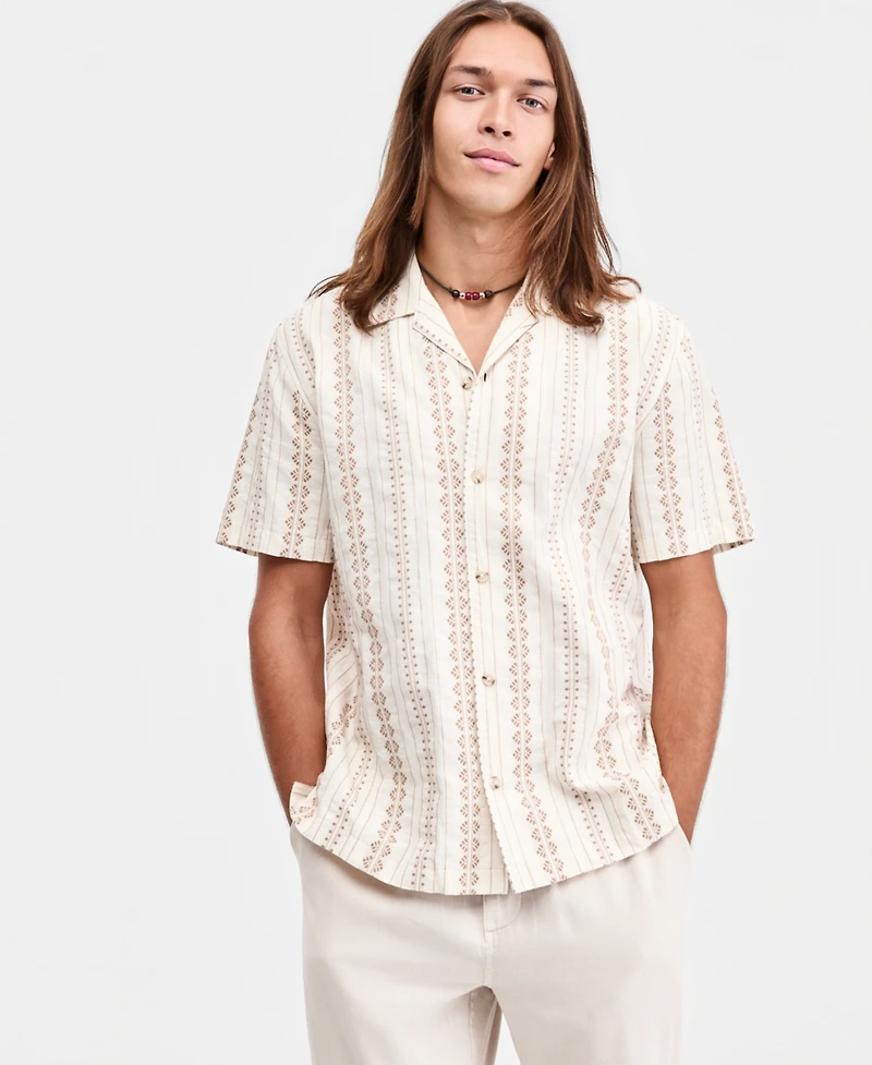 Sun + Stone Men's Chase Camp Shirt, Macy's Exclusive