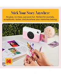 Kodak Printomatic Instant Print Camera Bundle with Pink Soft Case and 20-Pack Zink Photo Paper