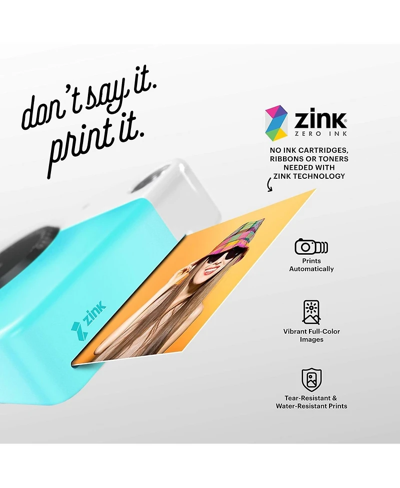 Kodak Printomatic Instant Print Camera Bundle with Soft Case and 20-Pack Zink Photo Paper