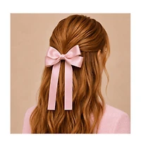 Puttisu Classic Long Ribbon Bow Clip
