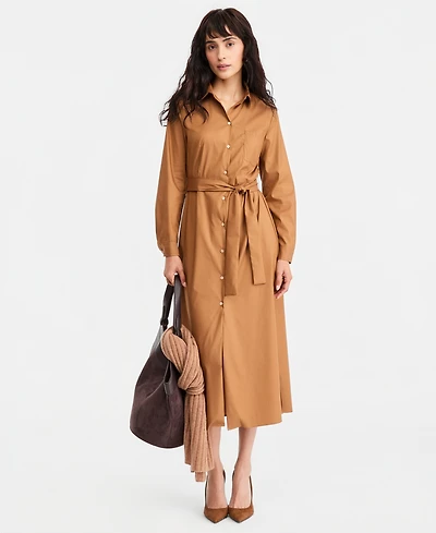 Emme Marella Women's Emmdischi Long-Sleeve Midi Collared Dress