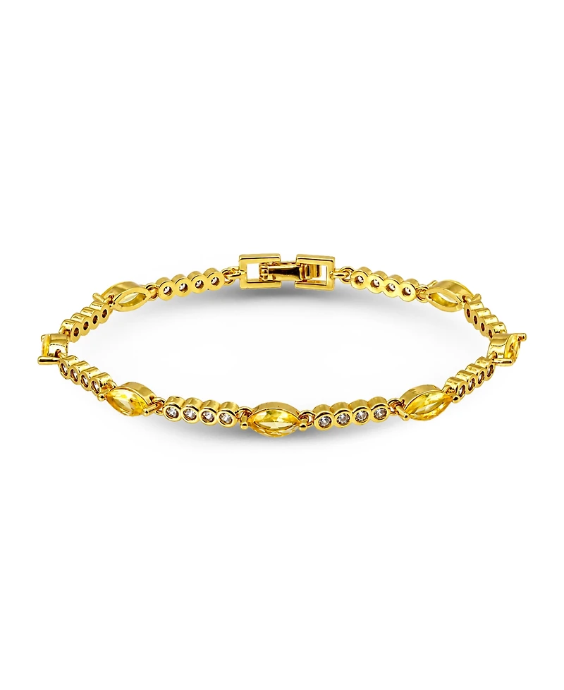 Macy's Marquise Canry Yellow Cubic Zirconia Stones Bracelet