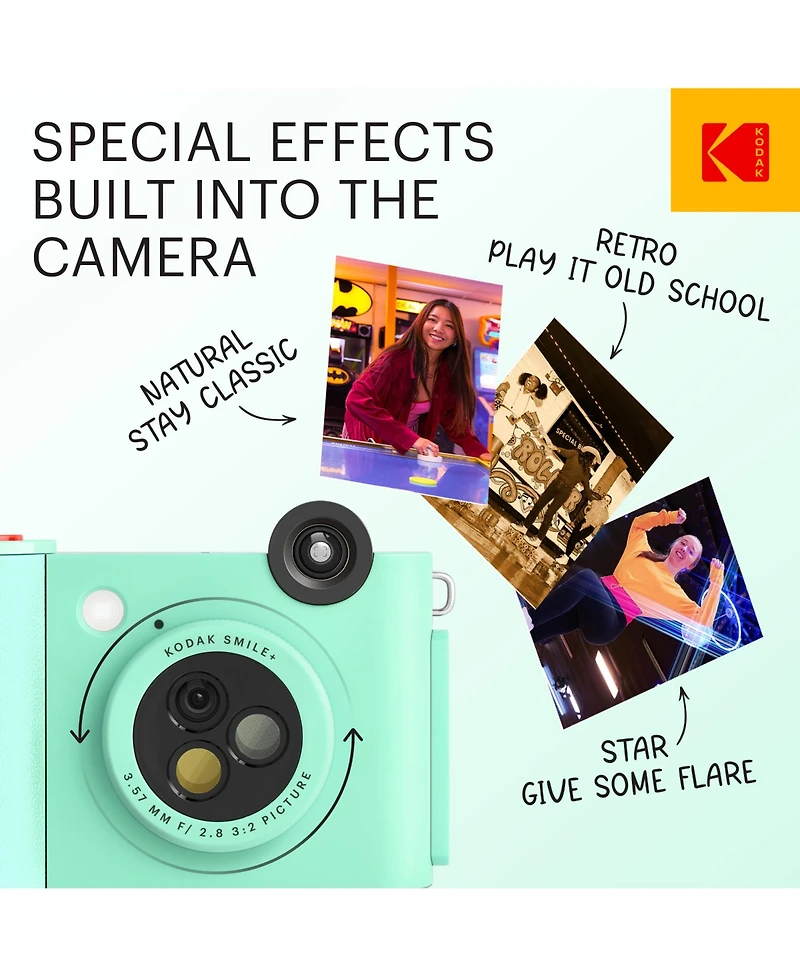 Kodak Smile+ 2-in-1 Instant Camera and Bluetooth Printer Starter Bundle Case