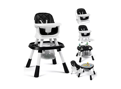 Kinder King 15-in-1 Baby High Chair Converts to Activity Center and Booster Seat with Removable Tray