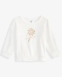 First Impressions Baby Girls' 3M-24M Mix & Match Long-Sleeve Flower Velour Top, Macy's Exclusive