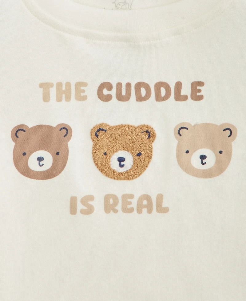 First Impressions Baby Boys' 3M-24M Mix & Match Short-Sleeve The Cuddle Is Real Bear T-Shirt, Macy's Exclusive